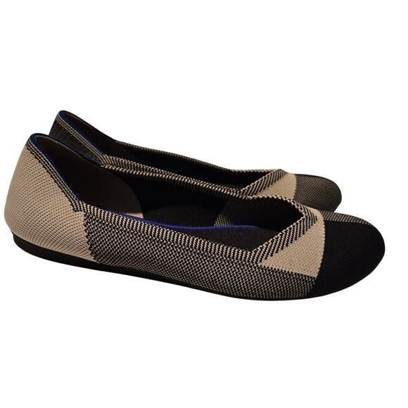 Rothy's The Flat Captoe Black Colorblock is a ballet flat women Size 8.5 - Picture 5 of 8